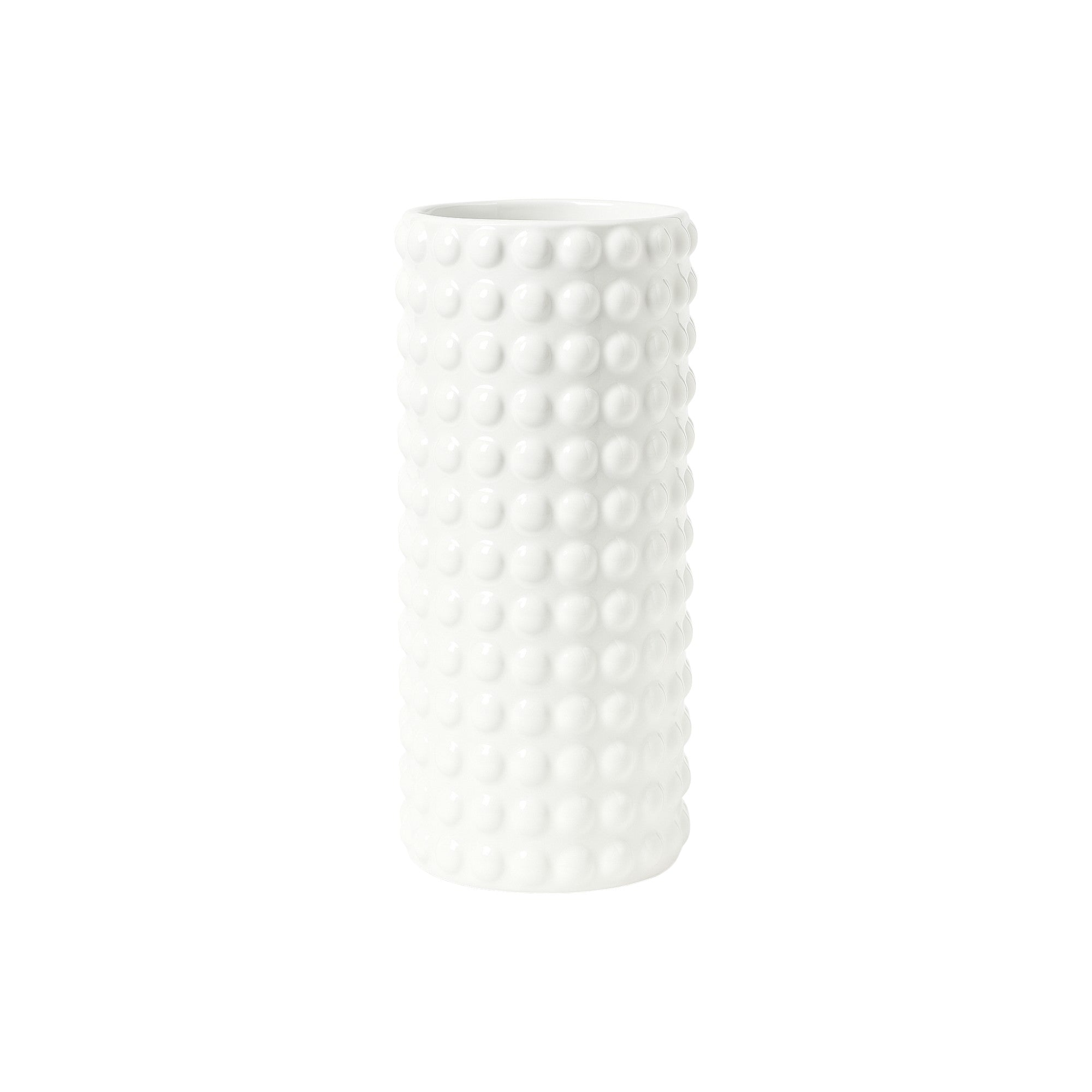 Frankly Cotton Ceramic White Gloss Bubble Vase