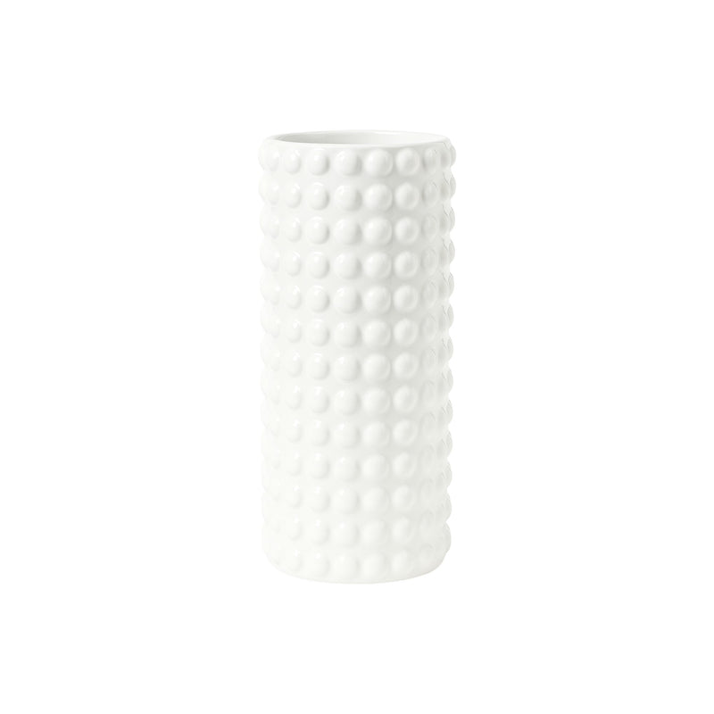 Frankly Cotton Ceramic White Gloss Bubble Vase