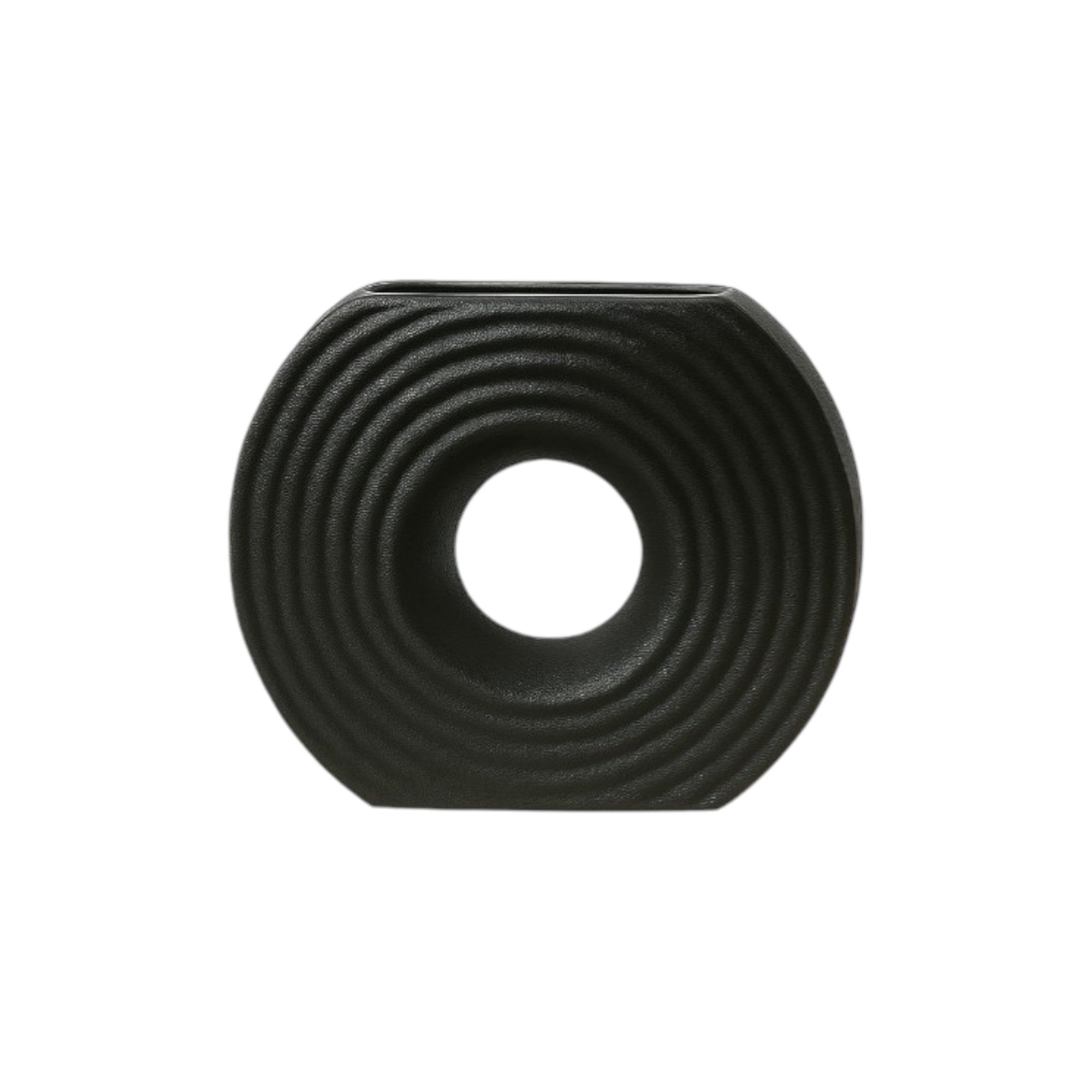 Frankly Cotton Textured Ceramic Circular Vases