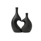 Frankly Cotton Heart Unity Ceramic Vase Pair