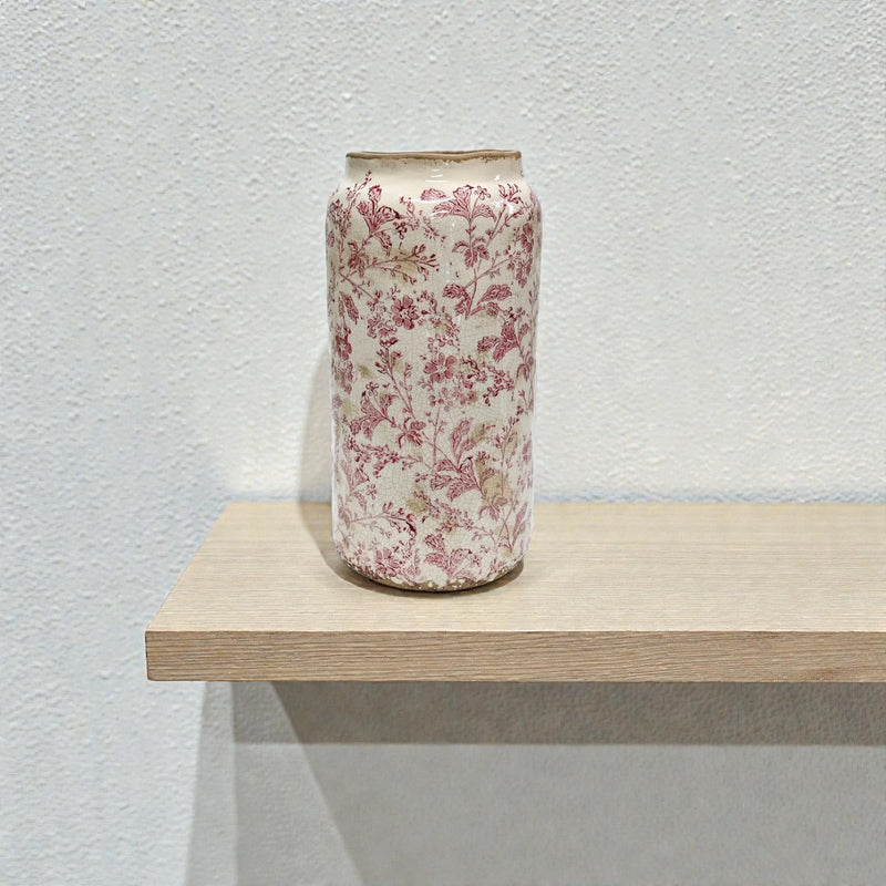 Artisan Florals Verde Ceramic Churn Pink - Large