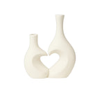 Frankly Cotton Heart Unity Ceramic Vase Pair