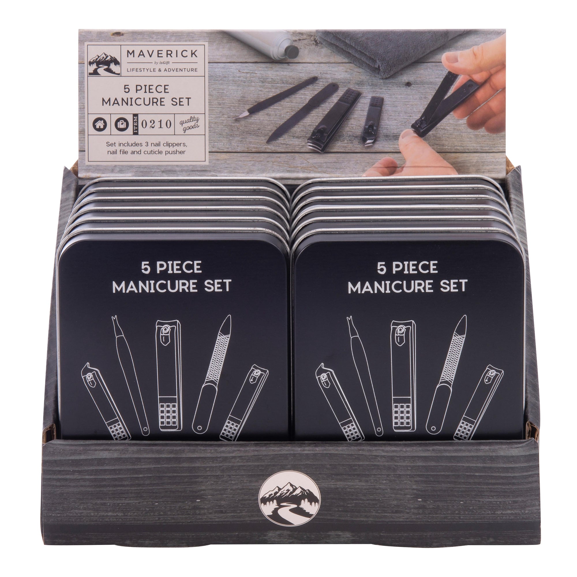 Maverick Range - Black 5Pc Manicure Set