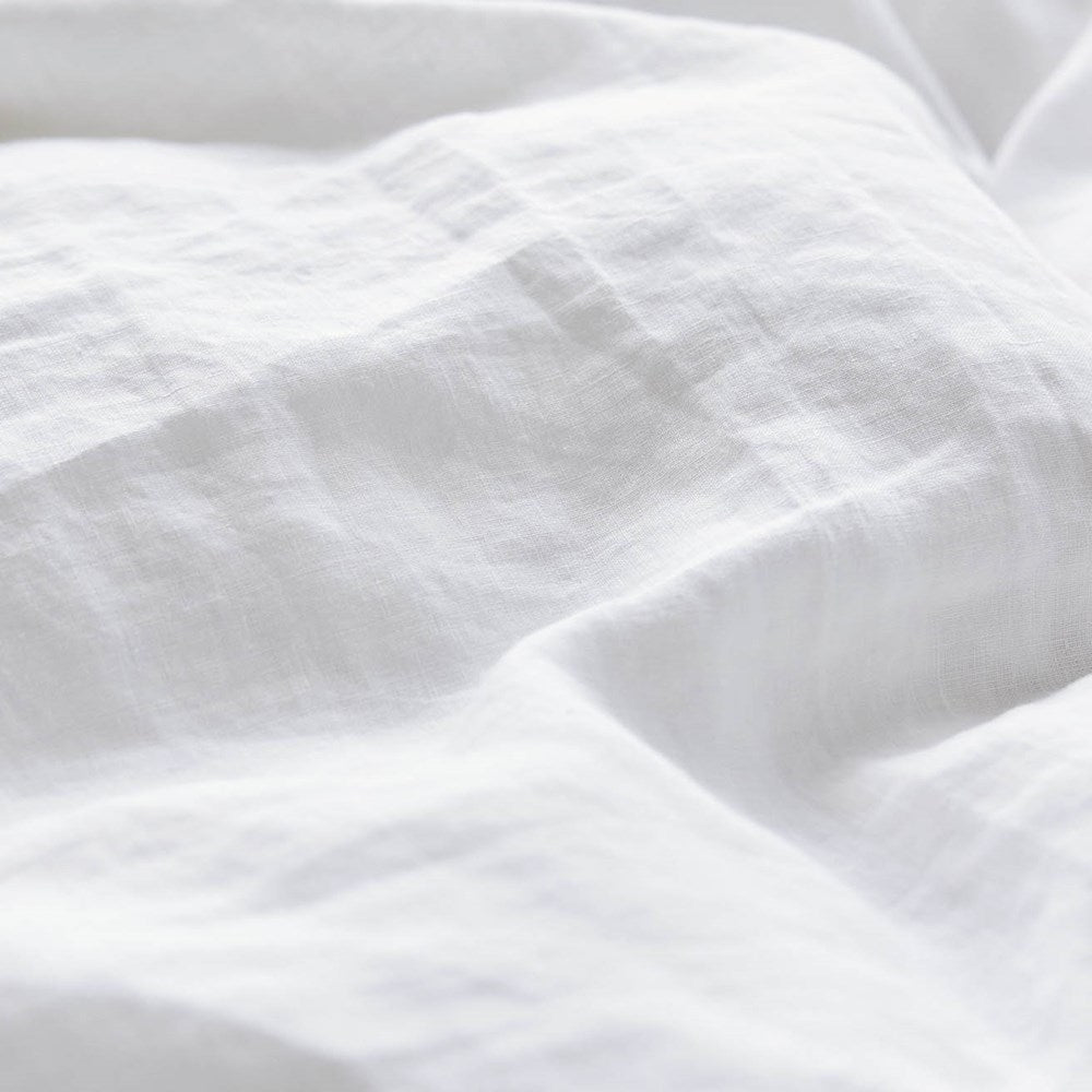 Pure Linen Duvet Cover Set - White