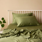 Bamboo Cotton Fitted Sheet - Olive