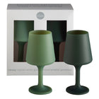 Porter Green Sage + Olive Swepp Silicone Unbreakable Wine Glasses