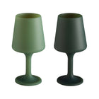 Porter Green Sage + Olive Swepp Silicone Unbreakable Wine Glasses