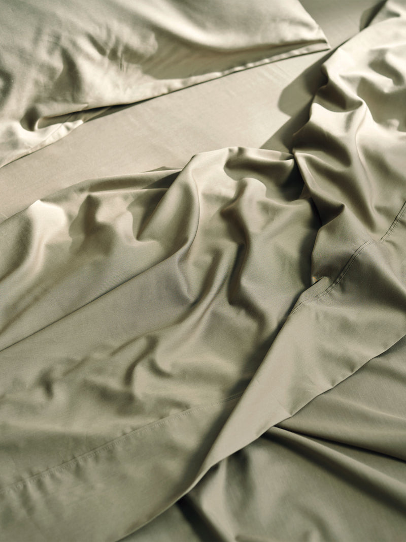 Linen House Savona 500T Bamboo Cotton Blend Sheet Set - Olive