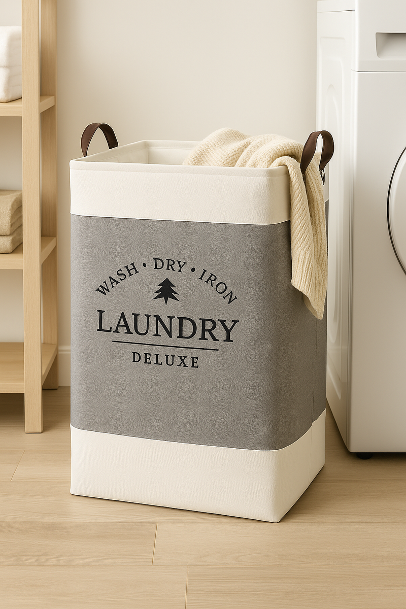 Frankly Cotton Laundry Deluxe Hamper with Handles
