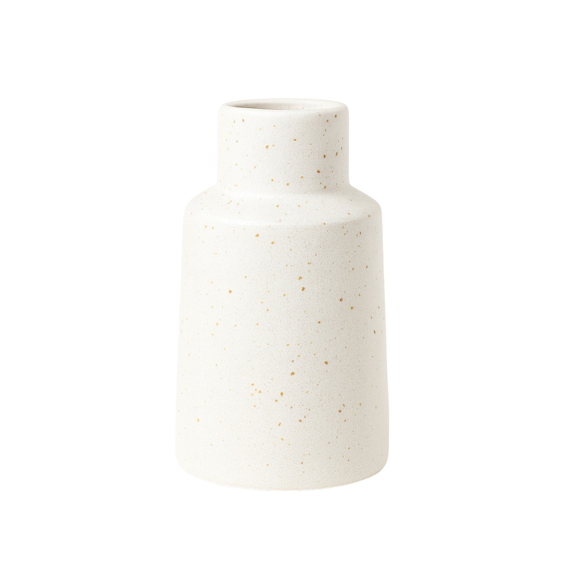 Frankly Cotton Speckle Ceramic Bud Vase White