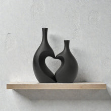 Frankly Cotton Heart Unity Ceramic Vase Pair