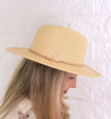 Sundaise Regina Panama Gold buckle leather twist